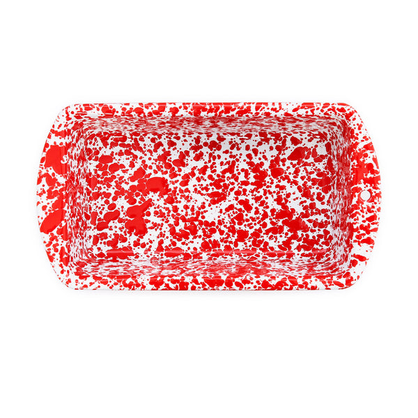 Red Splatter Loaf Pan
