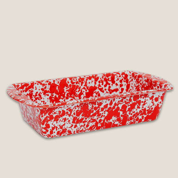 Red Splatter Loaf Pan